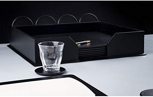 Dacasso Sala Conjunto de montanhas -russas de luxo e manchas de mesa para mesa de conferência, preto