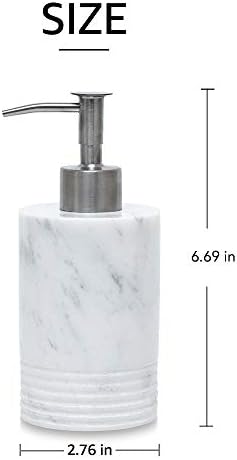 Dispensador de sabão de mármore jimei com bomba de aço inoxidável para bancada de cozinha - loção e dispensador de líquido