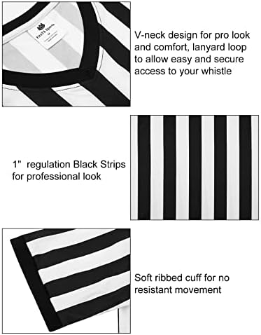 FITST4 Criança infantil Camisa oficial Black & White Stripe Zipper Vonete do pescoço de manga curta Jersey Costume com