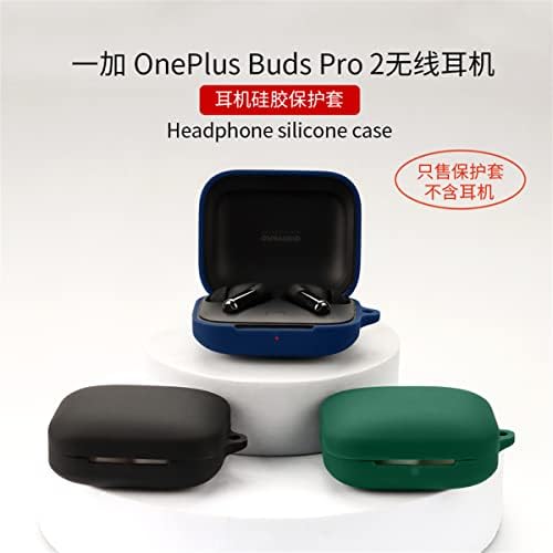 2 Pacote Dayjoy Soft Silicone Protetive Case Compatível com OnePlus Buds Pro 2 fones de ouvido, manga de pele protetora com