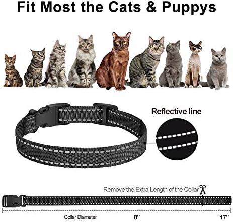 PetJoy Cat Treination Collar e Small Dog Training Collar, Cat Meow Collar e Collar Colar sem choque, alcance remoto de 900 pés, eficaz, inteligente, impermeável e recarregável