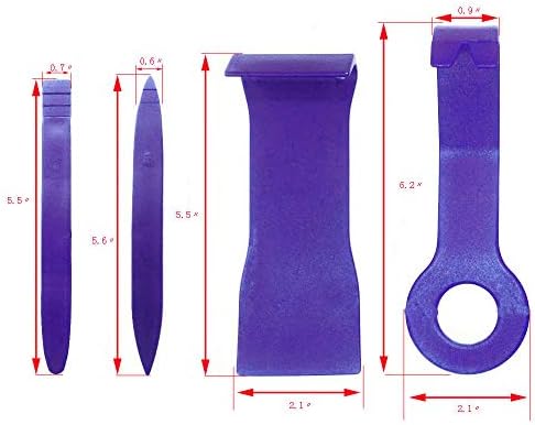 FPZ-BD Blue 8pcs Ferramenta de remoção de acabamentos automáticos, kit de ferramenta de remoção de acabamento de