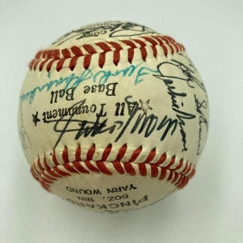 Willie Mays Hank Aaron Hall of Fame Multi -Baseball assinado 31 SIGS JSA COA - Bolalls autografados
