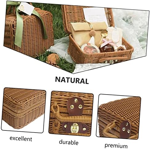 Caixa de armazenamento portátil do Alipis 1pc Presens de Flor Girl Girl Knitting Gift Travel Travel Picnic Basce