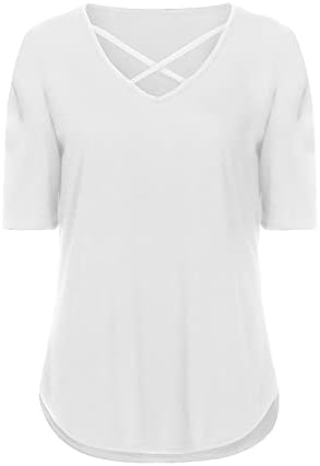 Top adolescente meninas adolescentes outono de fashion moda curta algodão V de pescoço embrulhado sino de baixo camiseta