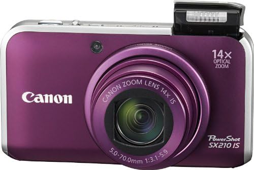Canon PowerShot SX210is 14,1 MP Câmera digital com 14x de imagem óptica de larga angular e zoom estabilizado e LCD de 3,0 polegadas - preto