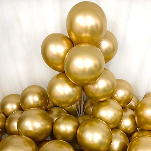 Balões de ouro cromado 12 polegadas 50pcs Balões de látex balões de festa metálica Balões de hélio