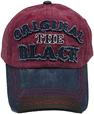Original O boné de beisebol preto para homens Mulheres bordados de bordados ajustáveis ​​jeans lavados chapéu de