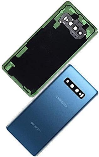 Jasmoc original Galaxy S10 Plus Tampa de vidro traseiro Porta de alojamento de substituição com lente da câmera e substituição de