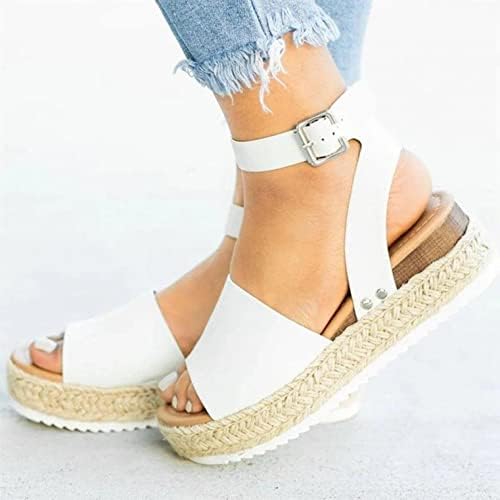 Sandálias para mulheres, feminina tornozelo de tornozelo de tornozelo Gladiador Flip Flip Sandals Casual Plataformas do dedo do pé