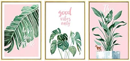 GPPZM Creative Green Plant Mural Home Background Decoração de parede Pintura da sala de estar Pintura pendurada Pintura TriptiCh