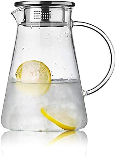 Chaiodengzi litro jarra water cenafe bpa bpa de vidro grátis bico premium / com tampa de aço inoxidável e alça prática para o calor