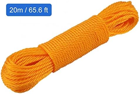 MXIAOXIA 20m de comprimento de cor corda de nylon de roupas de secar linhas de lavagem de linhas de cordão para acampar