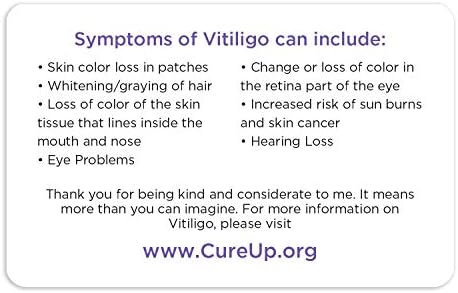 Cards de assistência Vitiligo 3 PCs