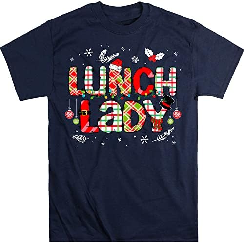 Almoço Lady Christmas Shirt, almoço engraçado Lady Heartbeat Christmas, camisa da equipe do almoço, esquadrão de almoço, equipe de almoço