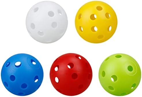 Bolas de golfe de plástico Besportble Practice, bolas de treinamento de plástico ocas de 50 pack 42mm, bolas multicoloridas para driving range, prática de balanço, bolas de golfe coloridas para uso externo ou caseiro
