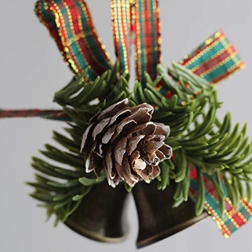 Decoração de Natal Bell Bow Bow Pingente Pingente Pingente pendurado na árvore de Natal Atmosfera Adeços de Beds Crystal