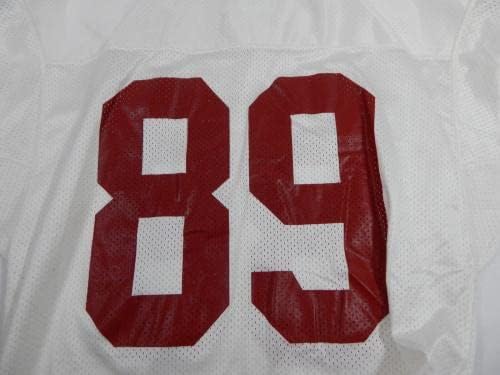 2009 San Francisco 49ers Jason Hill 89 Game usado Jersey White Practice