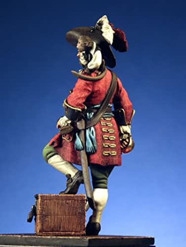 1/32 Figura de resina comandante de pirata antigo sem montagem e sem pintura kit em miniatura // 5pj-7