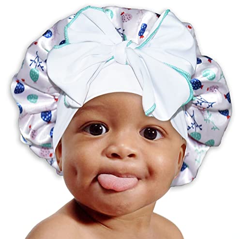 2pcs pack baby bonnet infantil bonnet infantil cetim de seda capuzes para meninos meninos crianças recém-nascidas com tie band law de 6 a 12 meses
