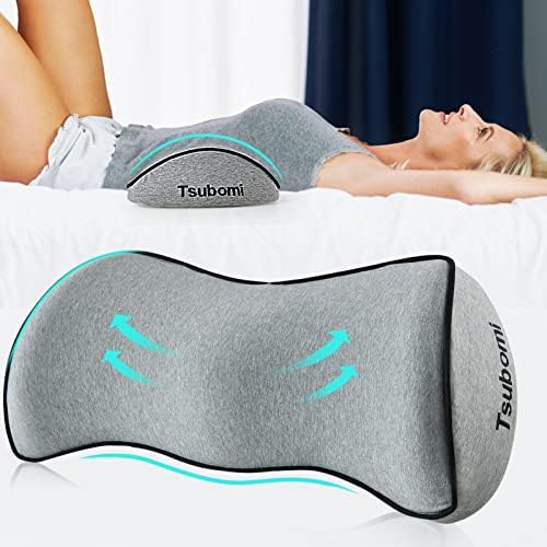 Travesseiro de suporte lombar Tsubomi para dormir, travesseiro de espuma de memória para trás para cama, almofada de suporte