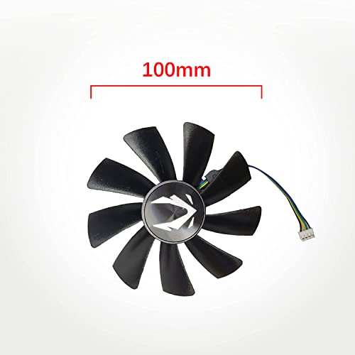 JZWEFDO 100mm Card Fan Gaa8s2u 0.45a 4pin Pin Video Crie Substituição do ventilador de resfriamento para Zotac Gaming GeForce RTX2070