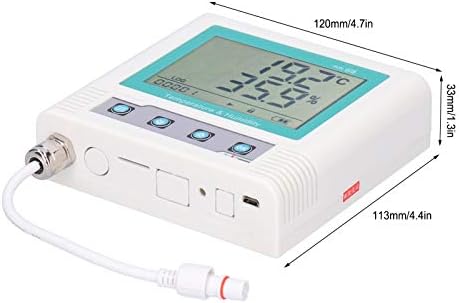Gravador de umidade de temperatura USB, gravador de dados do sensor de umidade do testador de temperatura, temperatura -40-80
