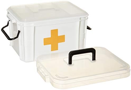 Kit médico de primeiros socorros básicos pequeno, branco