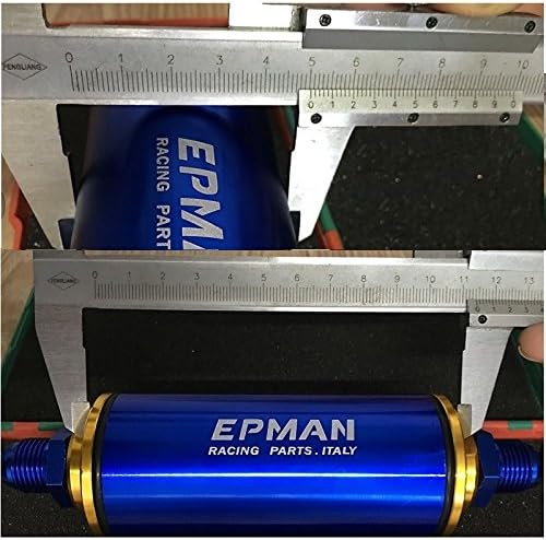 Epman Universal 100 mícrons preto de 8,6 mm de alumínio de alto fluxo de alto fluxo