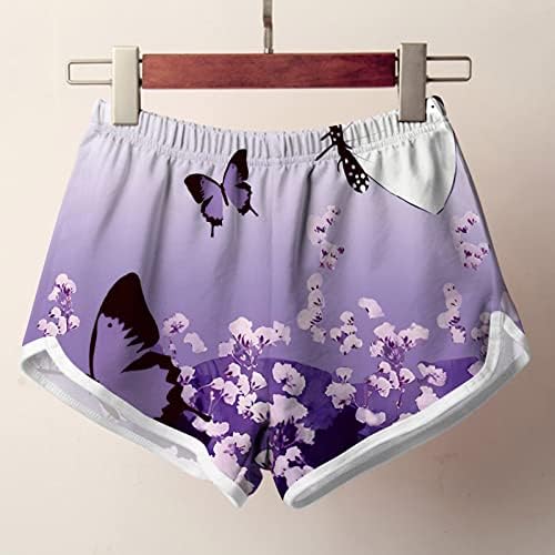 Shorts de natação para roupas de banho feminina, shorts florais de verão shorts atléticos casuais shorts curtos de curta