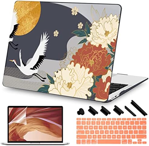 Teryeefi compatível com o caso Apple MacBook Pro retina 13 polegadas 2015 2013 2012 Modelo A1502/A1425, Luxo Peony Flower