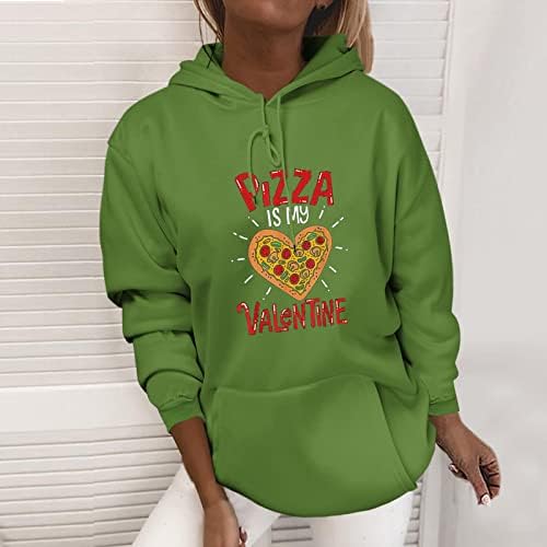 Pizza é minha camisa dos namorados para mulheres engraçadas capuzes dos namorados moletons moletons com cordão de