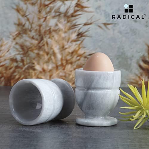 Radicaln ovo xícaras brancas conjunto de 2 gadgets de cozinha portador de xícara de ovo de mármore para pequeno