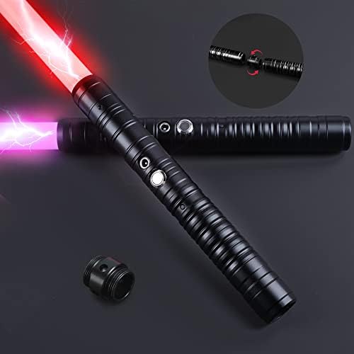 Homzzzz Lightsabers for Adults Kids Metal Metal 16 Cores RGB Light Sabres