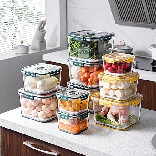 O organizador de armazenamento pode produzir recipientes de armazenamento de frutas vegetais com tempo com tempo de registro de armazenamento de geladeira e organizadores de geladeira Bowl com tampas de armazenamento de alimentos
