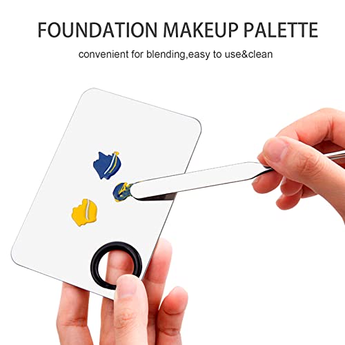 Anohuyho Picasso Makeup Spatula e Palette Conjunto, Espátula de maquiagem coreana com cobertura de couro, paleta de maquiagem de aço inoxidável, paleta de mistura para mistura de pigmentos cosméticos