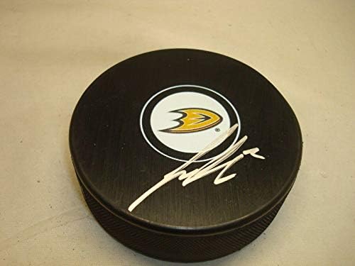 Luke Schenn assinou o hóquei Anaheim Ducks Puck autografado 1b - Pucks autografados da NHL