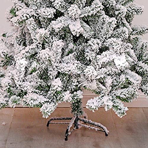 Árvore de Natal de Pvc Branco de Zpee, neve artificial em pinheiro articulado com barca de metal fácil de montar decoração de natal Unit-1.2m
