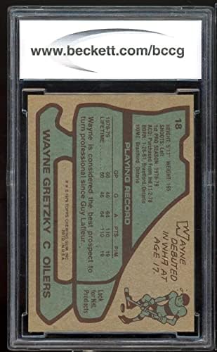 1979-80 O-PEE-Chee #18 Wayne Gretzky ROOKIE CARD BGS BCCG 9 Perto da Mint+