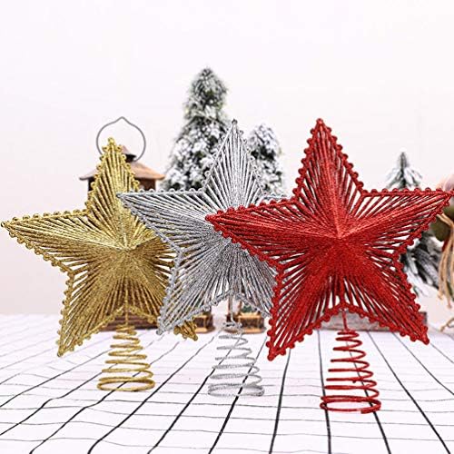 Aboofan Christmas Tree Topper Glitter Star Tree Tree Tree Star Ornamentos de Natal para a decoração de festas de férias