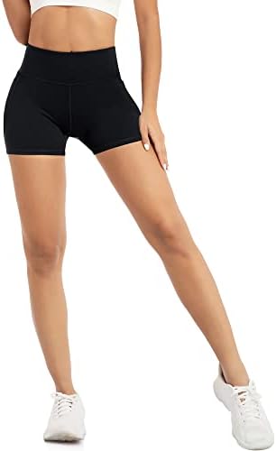Mirity Athletic Yoga Biker Shorts para Mulheres - 4 Pack Workout Running Spandex High Wistist