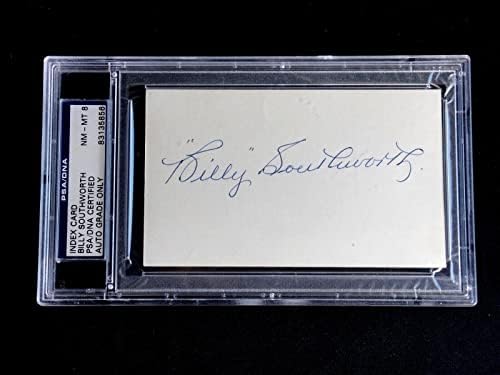 Billy Southworth PSA/DNA Cartão de índice assinado classificado 8 autógrafo certificado Hof - MLB Cut Signature