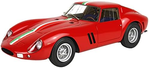 BBR Ferrari 250 GTO Vermelho com listras verde, branca e vermelha Press