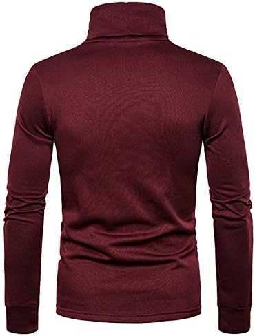 Holiday Comfort tshirts masculino botão para baixo tees de manga cheia clássica de algodão de algodão de algodão alto cor sólida
