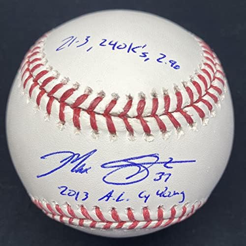 Max Scherzer 2013 Al Cy Young Signado Stat Baseball MLB Holo - Bolalls autografados