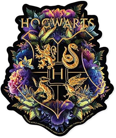 PAPEL HOUSE Productions Harry Potter Floral Hogwarts Crest Cut-Cut 3 Vinil adesivo