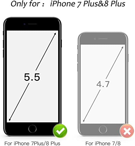 Caixa Oribox Compatível com a caixa do iPhone 7 Plus, compatível com o caso do iPhone 8 Plus, tampa durável à prova de choque leve