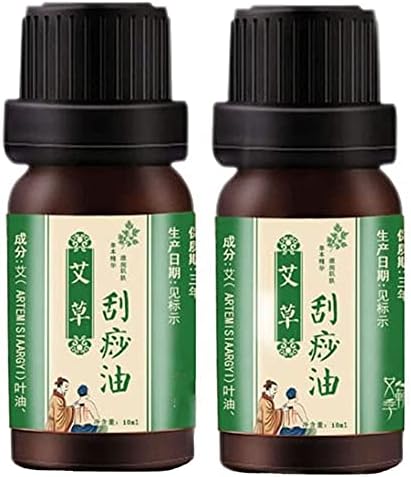 Gokame 2pcs linfonoda drenando Artemisia Argyi Massage Oil, relaxando o óleo de massagem corporal ativa, óleos de massagem