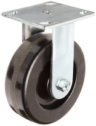 E.R. Caster de placa Wagner, rígido, poliuretano na roda de alumínio, rolamento de rolos, capacidade de 1200 lbs, diâmetro da