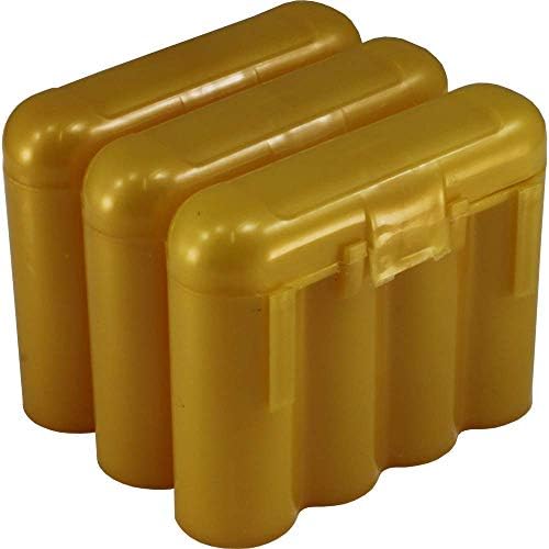 5 AA / AAA / CR123A Gold Battery Storage Casos de armazenamento